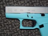 GLOCK MODEL 42 POCKET .380 ACP PISTOL FINISHED IN "TIFFANY BLUE" - 2 of 4