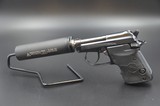 BERETTA MODEL 21A in .22 LR THREADED AND WITH INNOVATIVE ARMS SILENCER AND LASER - 1 of 7