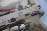 FN Model FNX-45 TACTICAL .45 ACP PISTOL IN FDE WITH MATCHING RMR SIGHT - 4 of 7