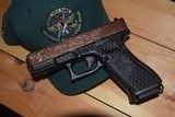 CUSTOM GLOCK MODEL 17 COPPER-PLATED & ENGRAVED....REDUCED WITH SHIPPING.... - 2 of 11
