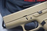 GLOCK MODEL 43 SUB-COMPACT 9 MM PISTOL IN FLAT DARK EARTH - 4 of 7