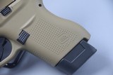 GLOCK MODEL 43 SUB-COMPACT UPGRADED WITH A SHIELD ARMS 9-ROUND STEEL MAGAZINES 9 MM PISTOL FINISHED IN FDE - 4 of 13