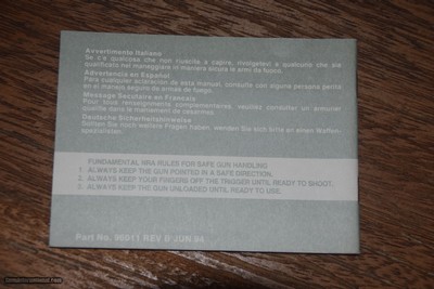 COLT KING COBRA OWNER'S MANUAL 1994 REVISION EDITION - Image 3 of 5