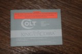 COLT KING COBRA OWNER'S MANUAL 1994 REVISION EDITION - 1 of 5