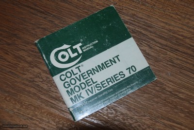 COLT GOLD CUP OWNER'S MANUAL