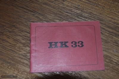 RARE H&K MODEL 33 OWNER'S MANUAL
