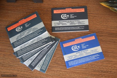 COLT SERIES 80 & 90 GOVERNMENT MODEL USER'S MANUALS (7) DATED 1990-2010 - Image 2 of 5