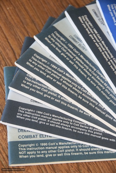 COLT SERIES 80 & 90 GOVERNMENT MODEL USER'S MANUALS (7) DATED 1990-2010 - Image 3 of 5
