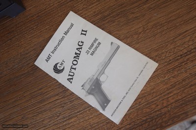 AMT AUTOMAG II 22 MAGNUM P:ISTOL USER'S MANUAL (RARE)
