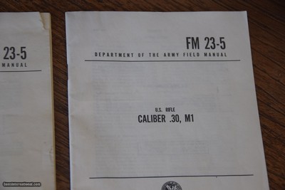 US ARMY FM 23/M1 CARBINE MANUALS (2)