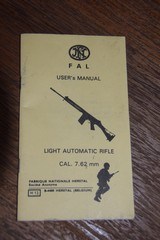 Fn FAL 7.62 (308) Light Automatic Rifle Manual - 1 of 3