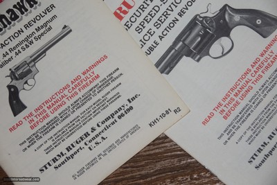 RUGER REVOLVER OWNER'S MANUALS FROM THE 80's - Image 2 of 5