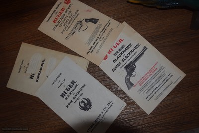 RUGER VINTAGE REVOLVER MANUALS (4)