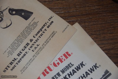RUGER VINTAGE REVOLVER MANUALS (4) - Image 5 of 5