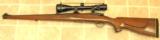 Mark X, made in England , 30-06.DST with spoon handle bolt, mannlicher stock with scope. - 2 of 11
