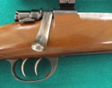 Mark X, made in England , 30-06.DST with spoon handle bolt, mannlicher stock with scope. - 1 of 11
