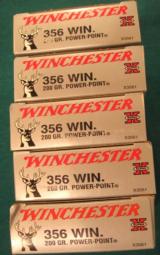 356 Winchester factory ammo, five boxes. - 1 of 1