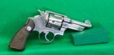 S&W 3rd model HE 44 Special. Factory nickel with pre-war magna grips - 2 of 4