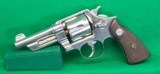 S&W 3rd model HE 44 Special. Factory nickel with pre-war magna grips - 1 of 4