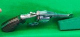 S&W 3rd model HE 44 Special. Factory nickel with pre-war magna grips - 3 of 4
