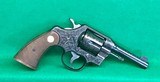 Engraved Colt Official Police 38 Special. - 1 of 7