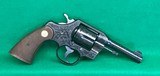 Engraved Colt Official Police 38 Special. - 5 of 7