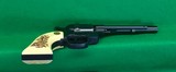Hi-Standard double nine 22 LR revolver with faux stag grips. - 3 of 4