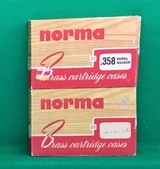 358 Norma brass, 2 boxes (40 cases) brand new, never loaded. - 1 of 1