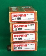 Norma 222 Remington brass, new, unprimed - 2 of 2
