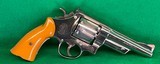 S&W pre-26 model of 1950, nickle with rare 5 inch barrel and Catalin grips. - 4 of 8