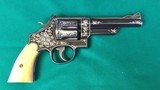 Stunning engraved S&W 5 screw 5 inch pre model 27 (unmarked as to model) with ivory grips. - 6 of 7