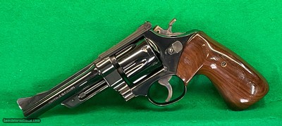 Five inch barrel on this Smith & Wesson 27-2 with custom grips.