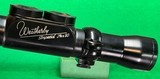 Early German Weatherby 2 3/4 power scope, excellent condition with rings. - 5 of 6