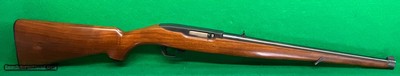 Early Ruger 10/22 Mannlicher, walnut with plastic buttplate.
