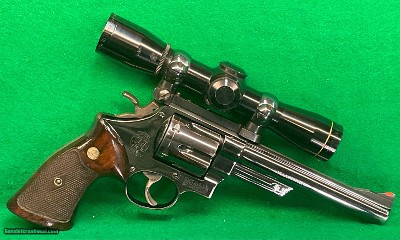 S&W Pre-29, 5 screw 44 magnum with 4X Leupold