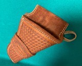 EL PASO SADDLERY basket weave Holster for S&W N frame 4 inch. - 5 of 5