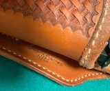 EL PASO SADDLERY basket weave holster for “N” frame S&W 4 inch. - 2 of 4