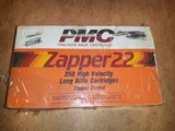 P.M.C. zapper's .22, 250 High Vel, Long Rifle Cartridges copper coated - 2 of 2