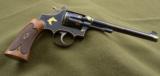 SMITH & WESSON 22/32 HE REVOLVER TIM GEORGE ENGRAVED GOLD INLAID 22 LR...(PRICE REDUCED) - 8 of 12