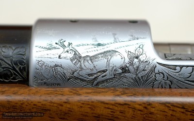 BROWNING OLYMPIAN GRADE TRIPLE SIGNED MASTER ENGRAVED 308 WINCHESTER CALIBER - Image 3 of 14