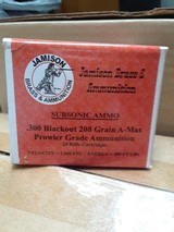 JAMISON AMMO .300 AAC BLACKOUT SUBSONIC 208GR. A-MAX 20-PACK