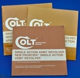 Colt Instruction Manual Single Action Army Part No. 94855 - 1 of 1