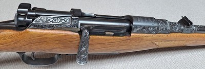 MANNLICHER SCHOENAUER MODEL 1908 BEN SHOSTLE ENGRAVED BOLT ACTION TAKEDOWN RIFLE - Image 5 of 17