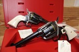 RARE pair of NRA Limited Edition Ruger Vaqueroes in 45 Long Colt - 1 of 7
