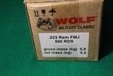 Wolf Military Classic .223 Rem FMJ 55 gr. 500 Round Case - 1 of 2