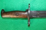 WW1 US M1905 Bayonet RIA 1909 Date w/ Canvas Scabbard - 6 of 7