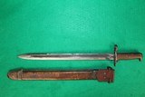 Springfield Armory M1905 WWI 16 Inch Bayonet W/ Leather Scabbard Dated 1918 - 2 of 11