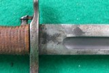 Springfield Armory M1905 WWI 16 Inch Bayonet W/ Leather Scabbard Dated 1918 - 3 of 11