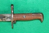 Springfield Armory M1905 WWI 16 Inch Bayonet W/ Leather Scabbard Dated 1918 - 4 of 11