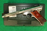 Ruger MK III Hunter .22LR Stainless Pistol In Box W/ 5 Magazines - 3 of 6